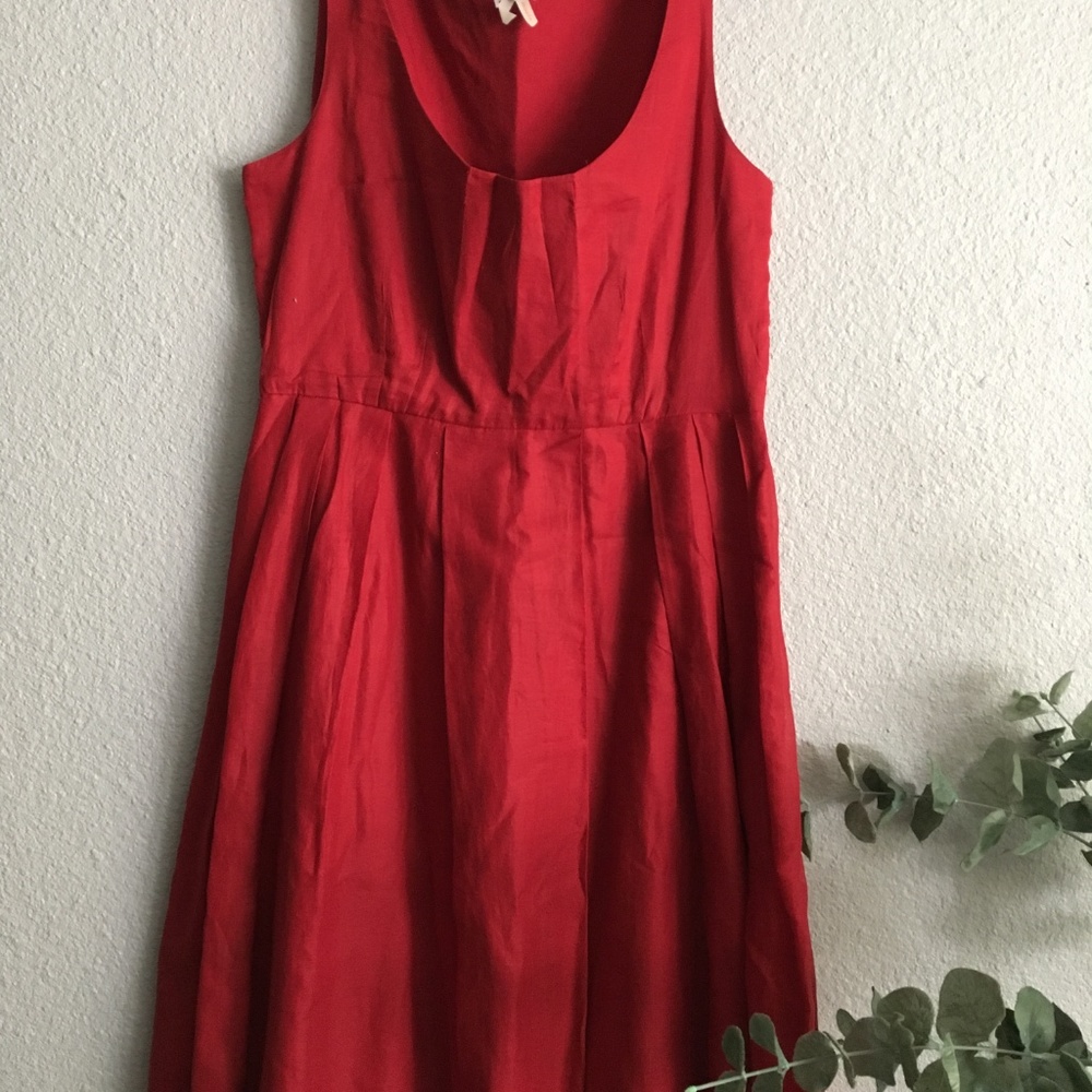 Anthropologie Red cocktail dress